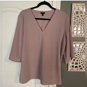 Ann Taylor V-neck Mauve Pink Top